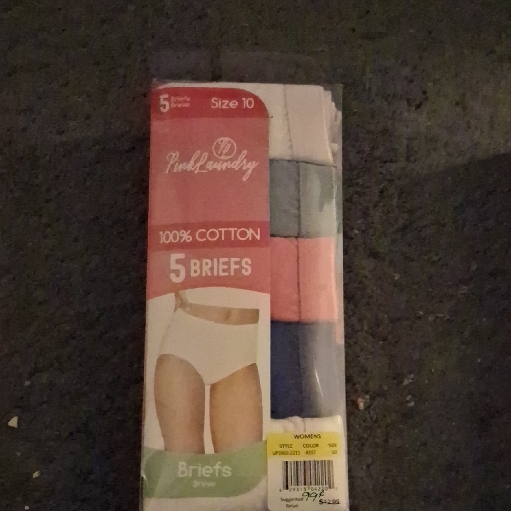 Laundry By Shelli Segal Cotton Briefs - Pink, Blue, White